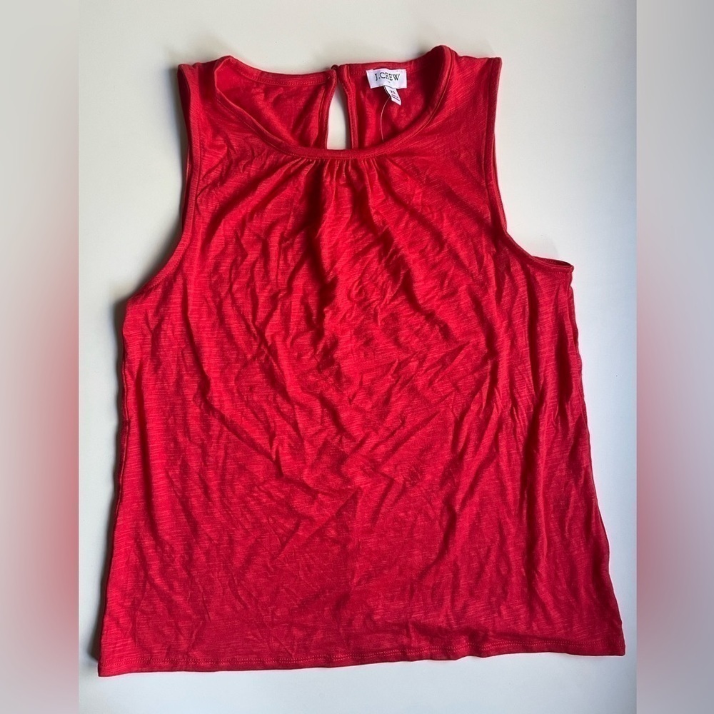 J. Crew Women’s Red Scoop Neck Sleeveless Muscle Tank Top Size XS NWT